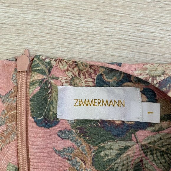 Zimmermann 100% Silk Tempest Lace Up Mini Dress Size 1 (AU 10 / USA 6) RRP $850 - Picture 10 of 12